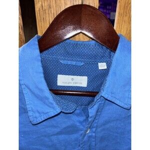 Toscano Firenze Shirt Mens XL Blue Long Sleeve Button Up
